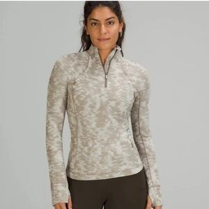 Lululemon Women’s 12 Green Grey Its Rulu Run Halfzip Pullover Jacket